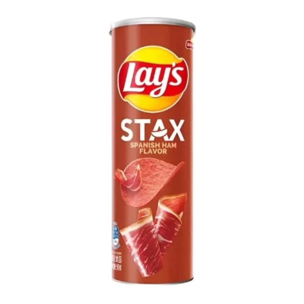 Lay’s Stax Spanish Ham 90g CHN I Spanyol Sonka Ízű Burgonyachips